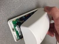 Wireless motion sensor battery replacement